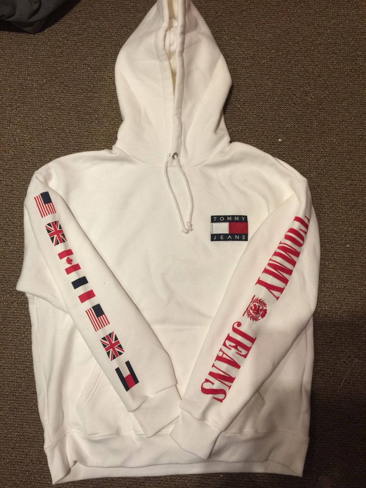 Tommy Jeans Tommy Hilfiger Jeans 90s Capsule Flag Hoodie White