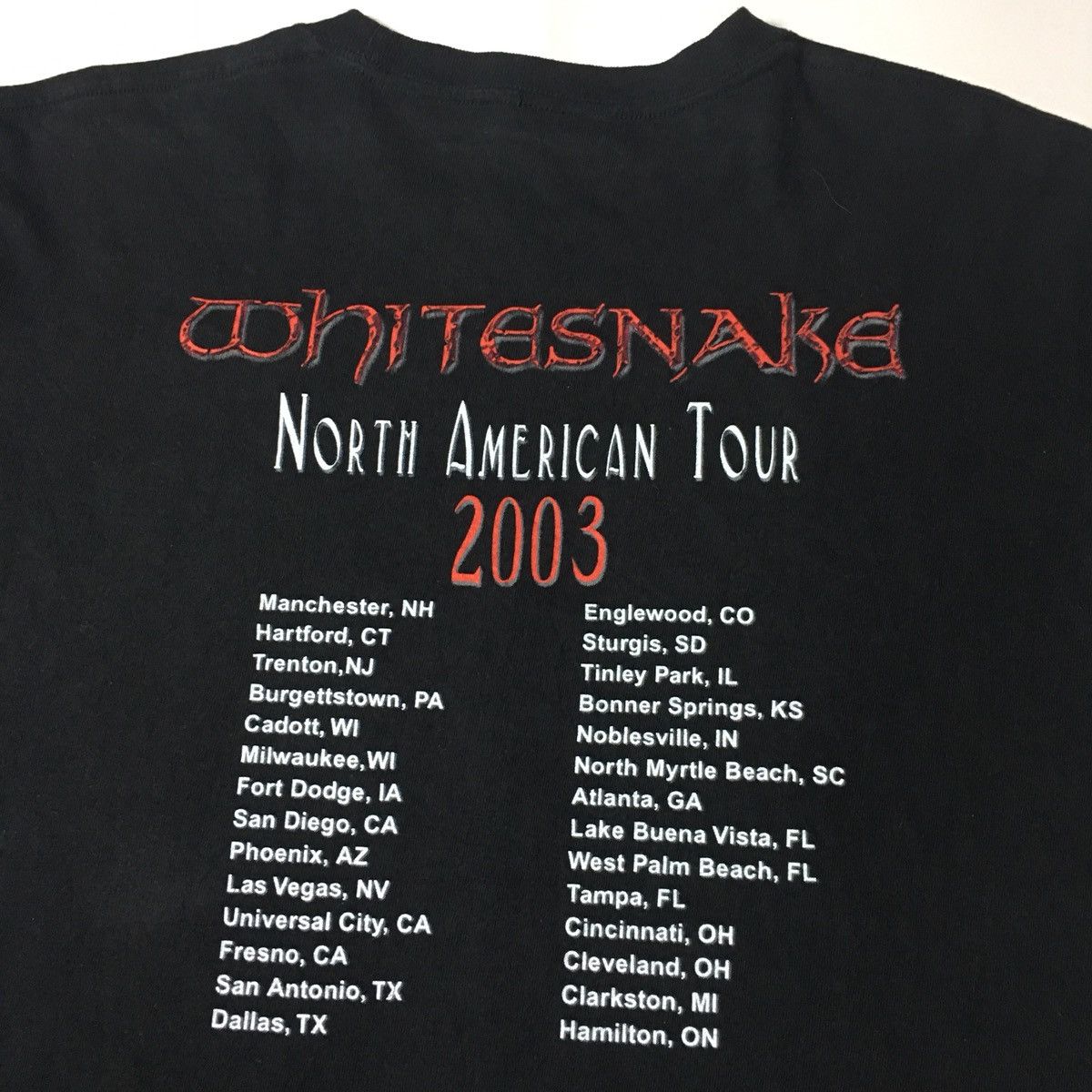 Band Tees × Vintage Whitesnake North America Tour 03’ Vtg Tee Size US L / EU 52-54 / 3 - 4 Thumbnail