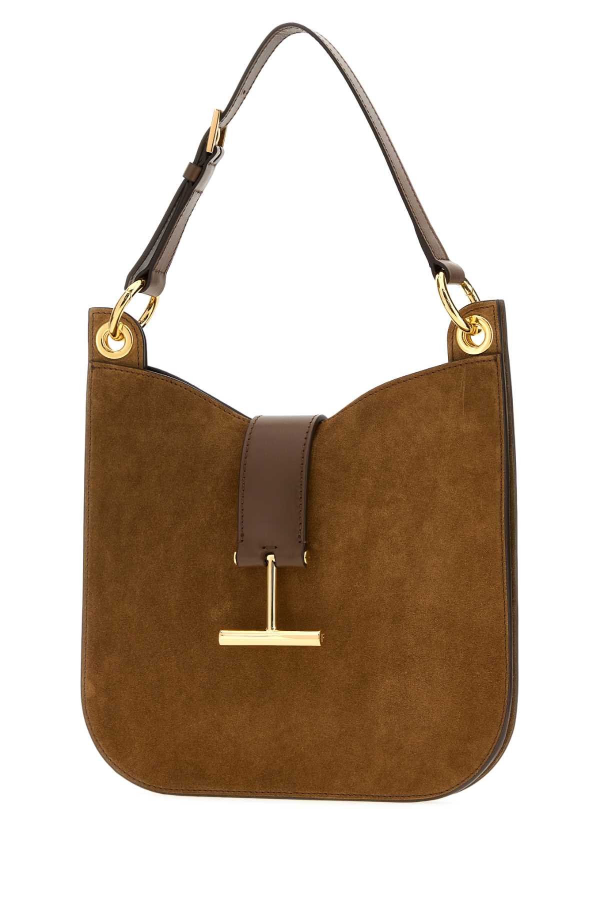 Tom Ford Camel Suede Shoulder Bag Size ONE SIZE - 2 Thumbnail