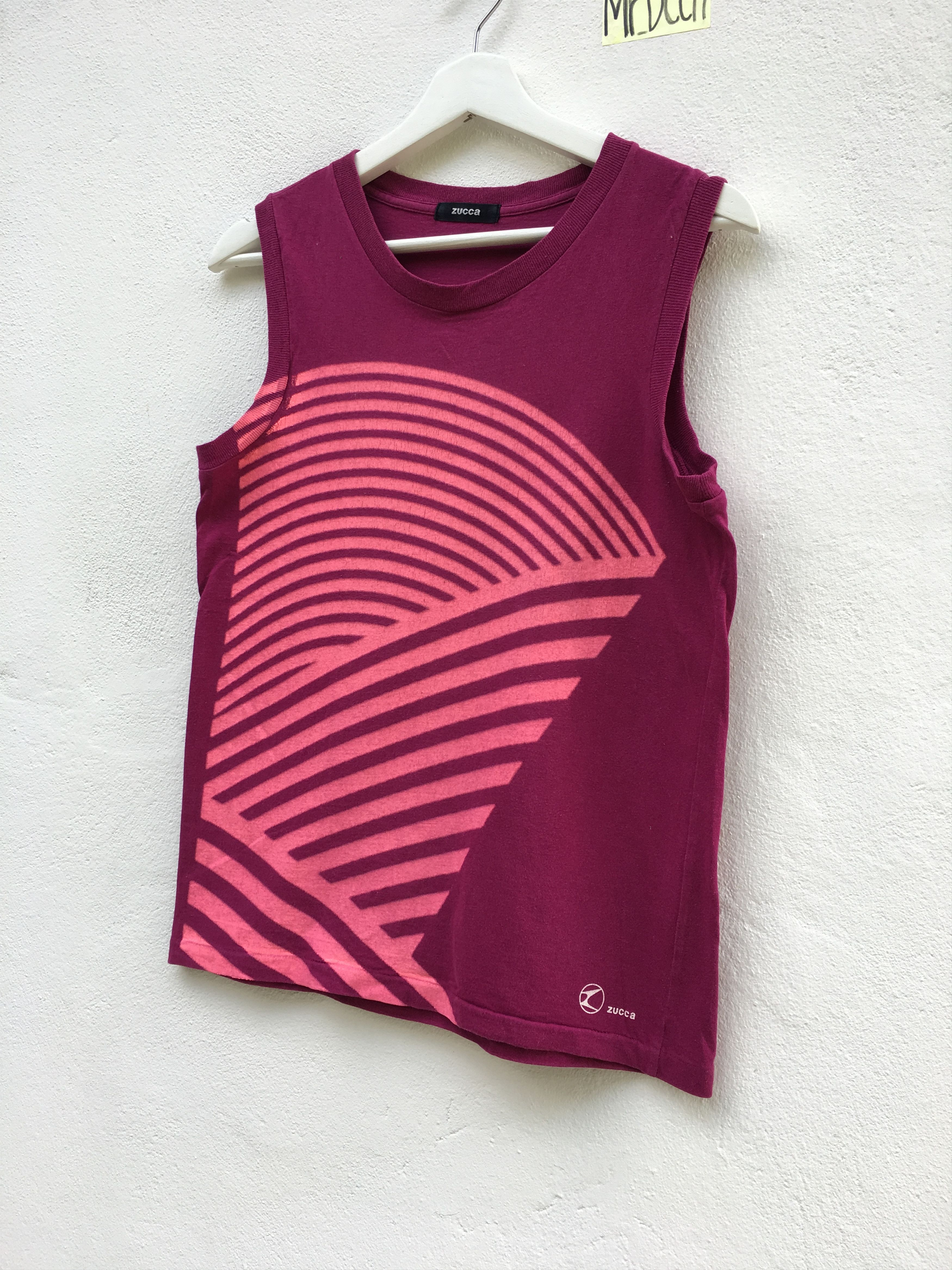 CABANE de ZUCCa Final Drop! ZUCCA Sleeveless Maroon Tanker Shirt Size US S / EU 44-46 / 1 - 3 Thumbnail