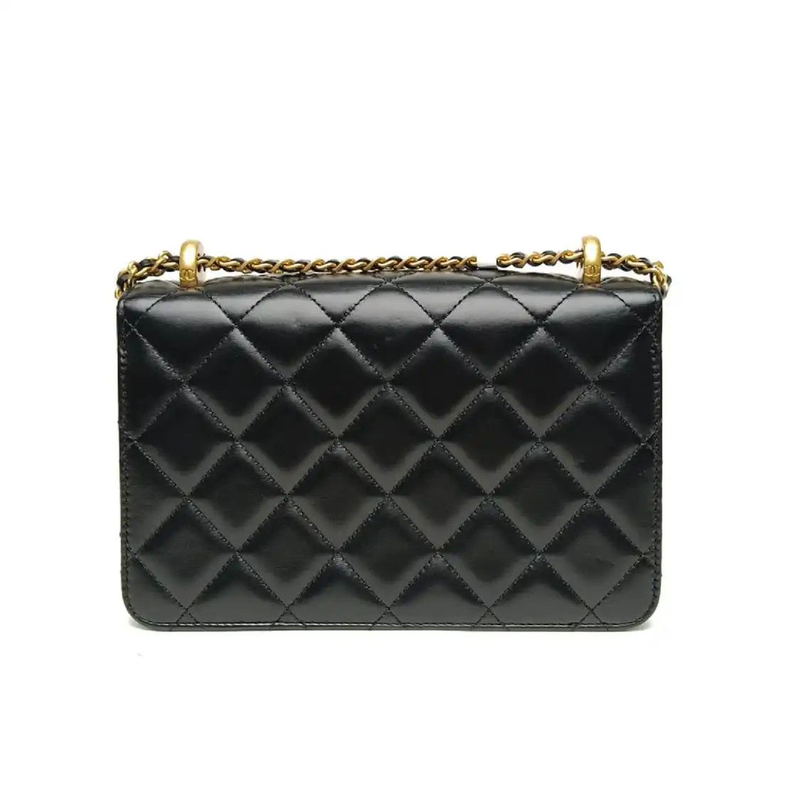 Chanel CHANEL CLASSIC FLAP black cowhide leather crossbody bag gold hardware Size ONE SIZE - 3 Thumbnail
