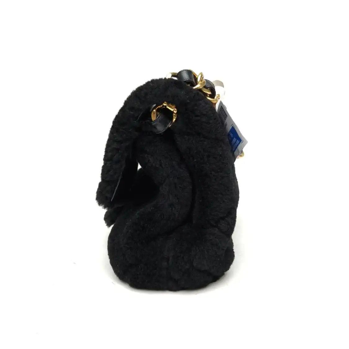 Chanel CHANEL Small black woolen crossbody bag gold hardware Size ONE SIZE - 2 Thumbnail