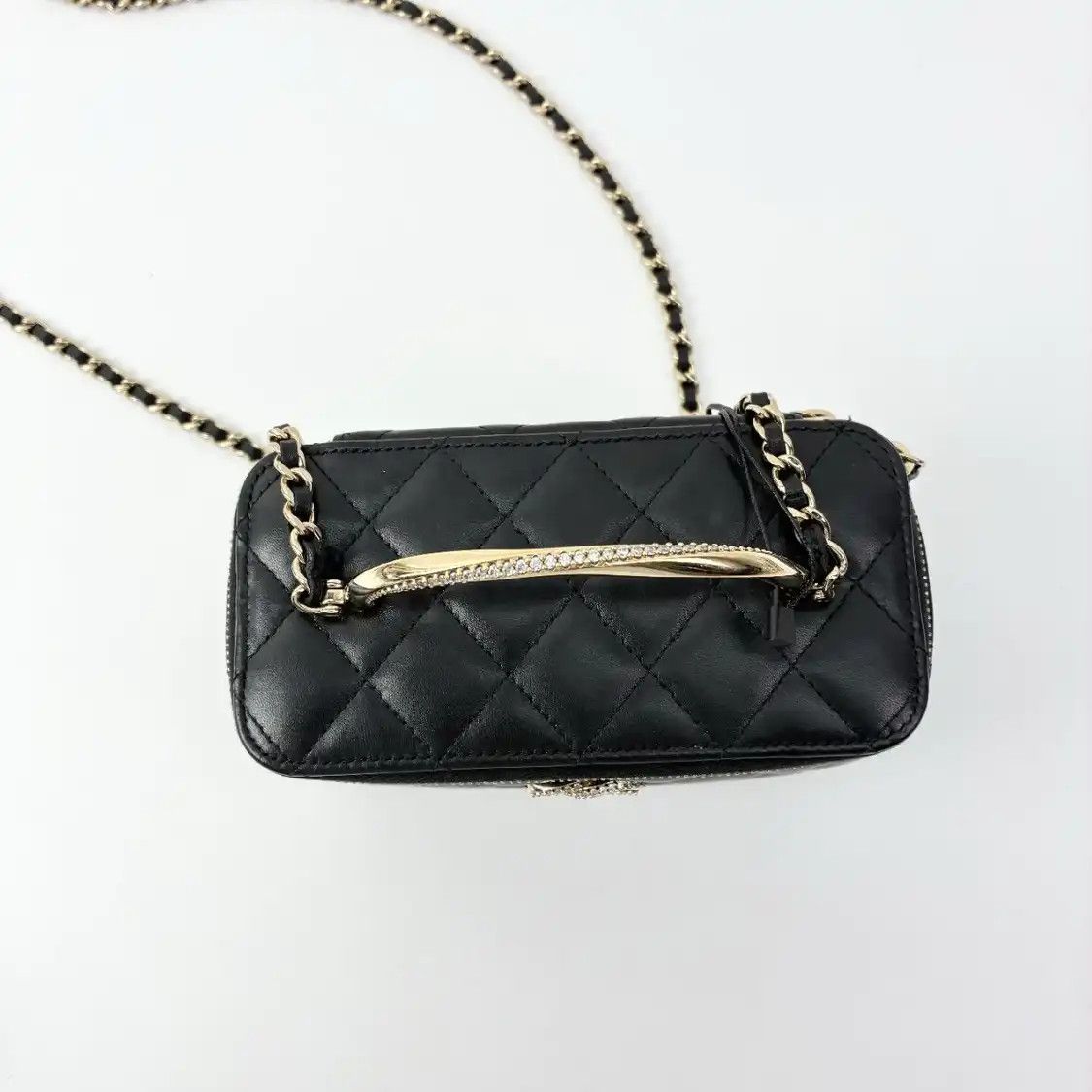 Chanel CHANEL box bag black sheepskin quilted shoulder bag gold hardware Size ONE SIZE - 8 Thumbnail