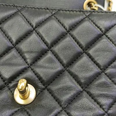 Chanel CHANEL CLASSIC FLAP mini black sheepskin quilted flap bag chain bag shoulder han Size ONE SIZE - 9 Thumbnail