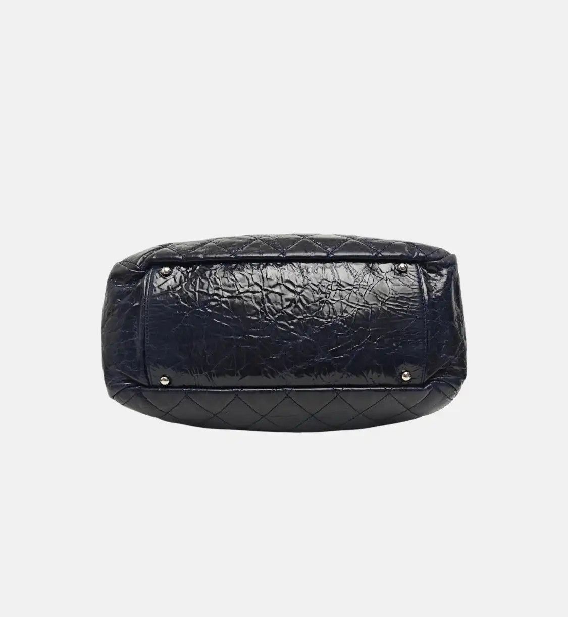 Chanel CHANEL tote bag navy blue cowhide leather quilted shoulder bag handbag silver ha Size ONE SIZE - 6 Thumbnail