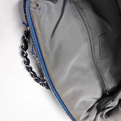 Chanel CHANEL tote bag navy blue cowhide leather quilted shoulder bag handbag silver ha Size ONE SIZE - 20 Thumbnail