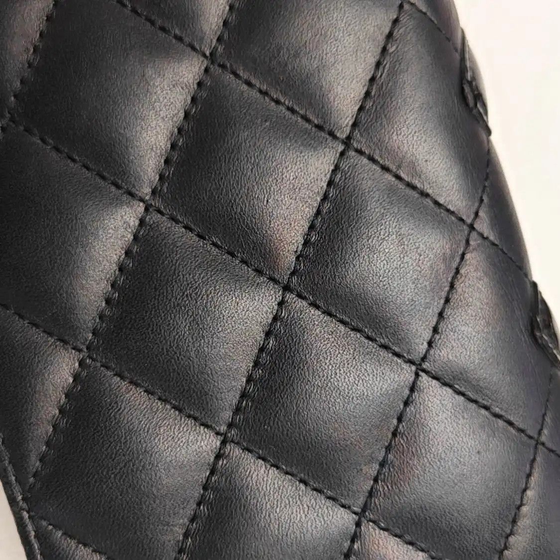 Chanel CHANEL CAMBON black cowhide leather quilted wallet silver hardware 17 Size ONE SIZE - 11 Thumbnail