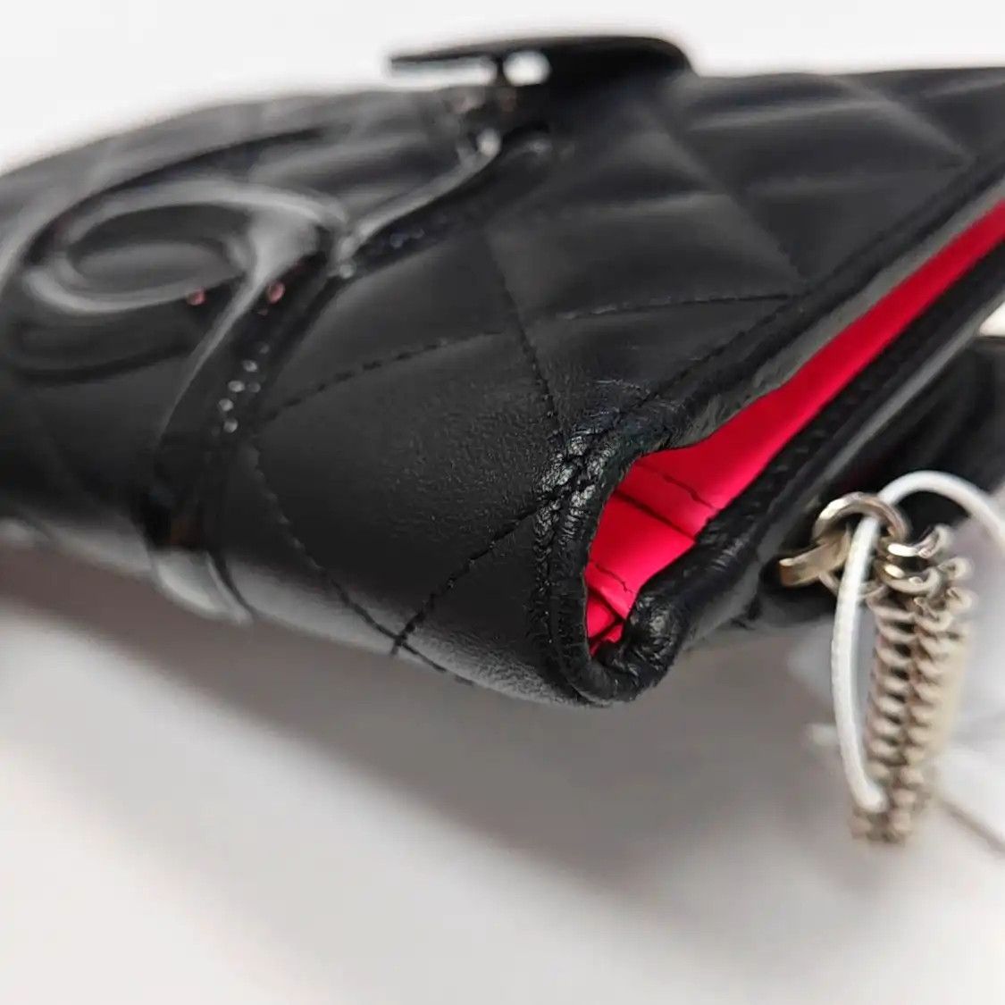 Chanel CHANEL CAMBON black cowhide leather quilted wallet silver hardware 17 Size ONE SIZE - 12 Thumbnail