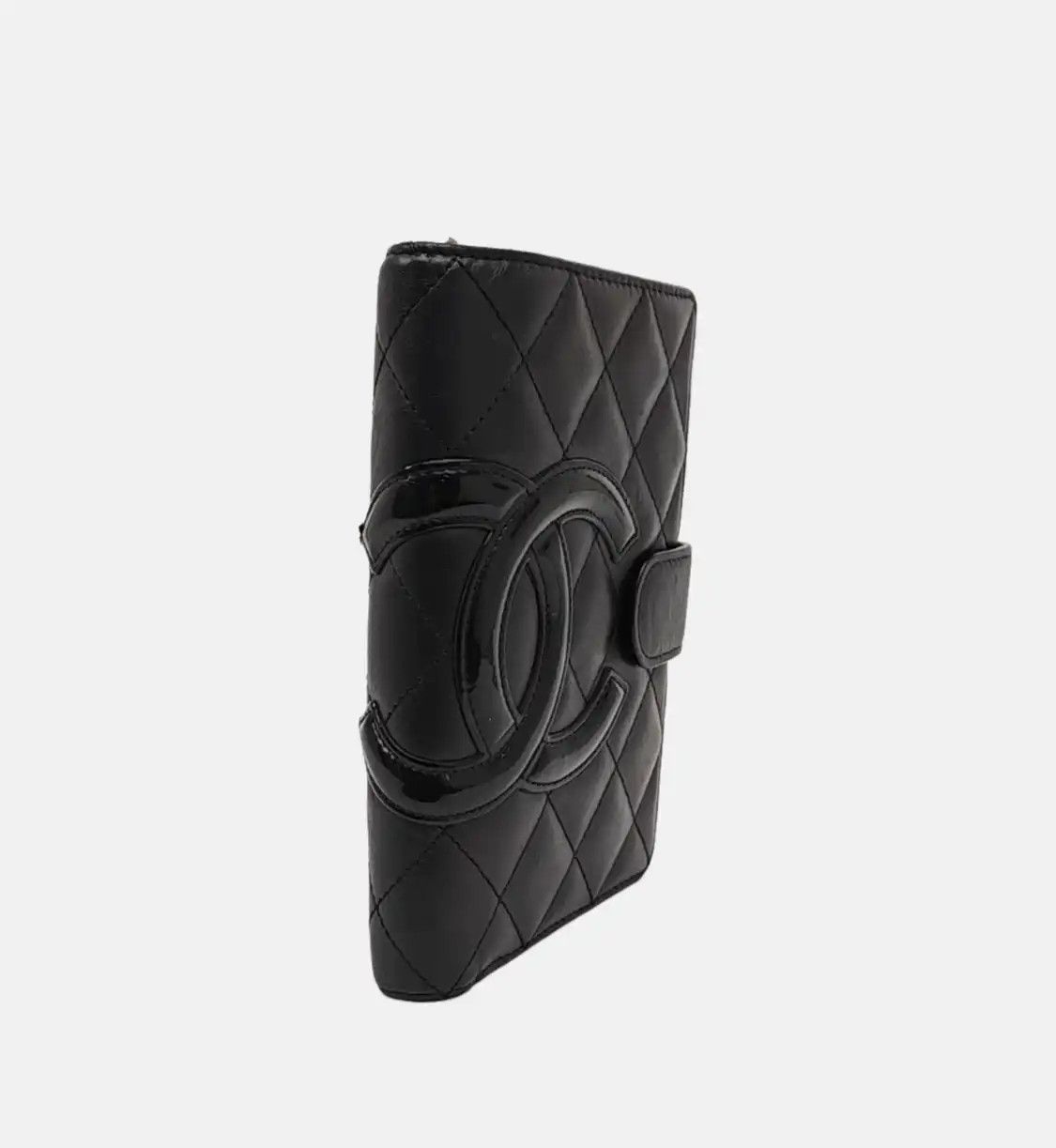 Chanel CHANEL CAMBON black cowhide leather quilted wallet silver hardware 17 Size ONE SIZE - 4 Thumbnail