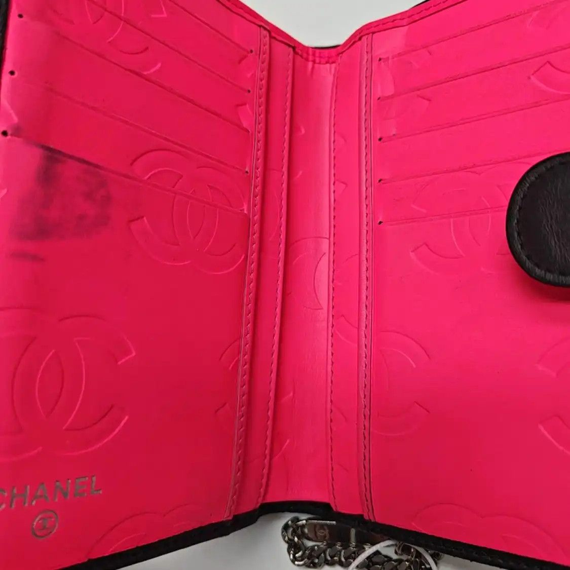 Chanel CHANEL CAMBON black cowhide leather quilted wallet silver hardware 17 Size ONE SIZE - 7 Thumbnail