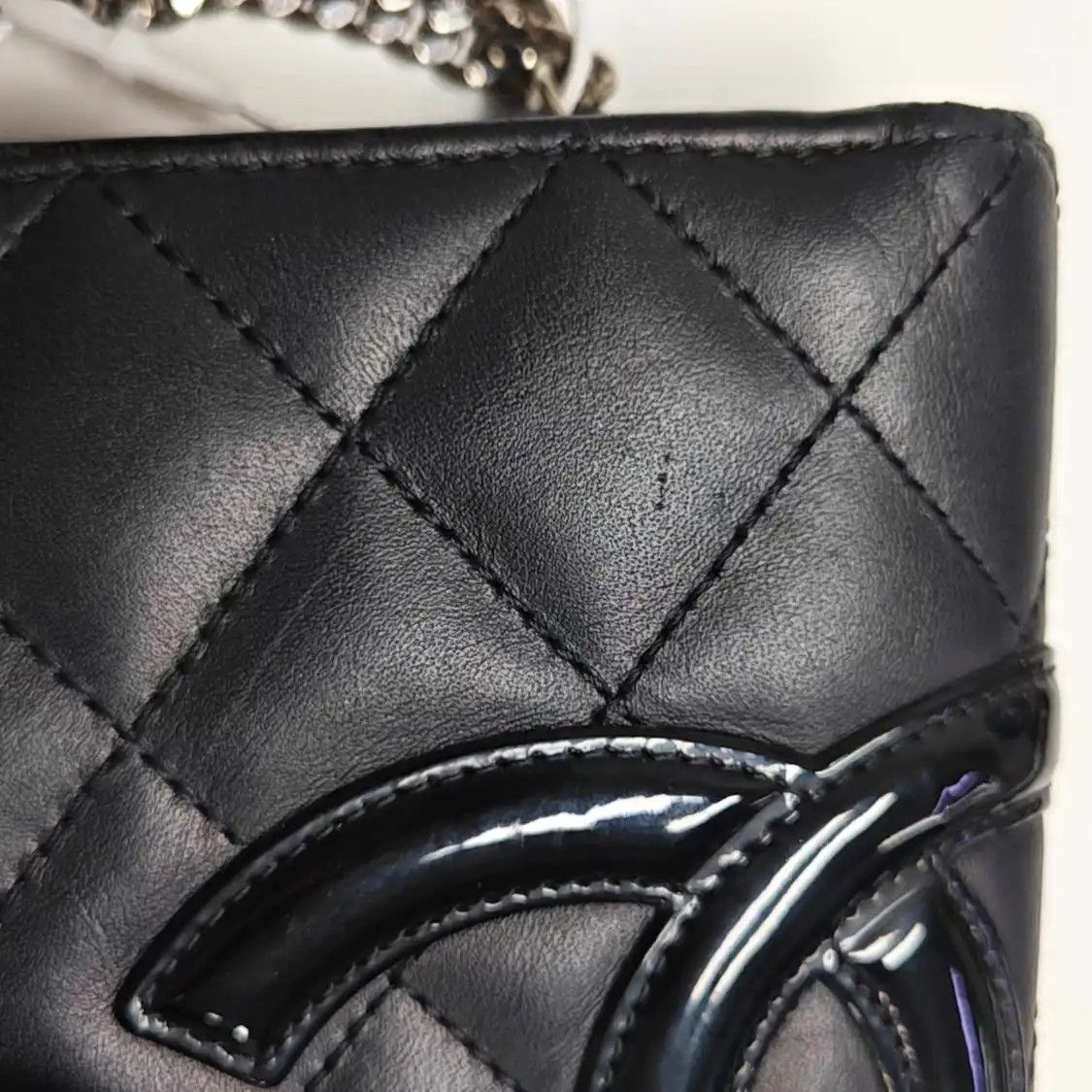 Chanel CHANEL CAMBON black cowhide leather quilted wallet silver hardware 17 Size ONE SIZE - 8 Thumbnail
