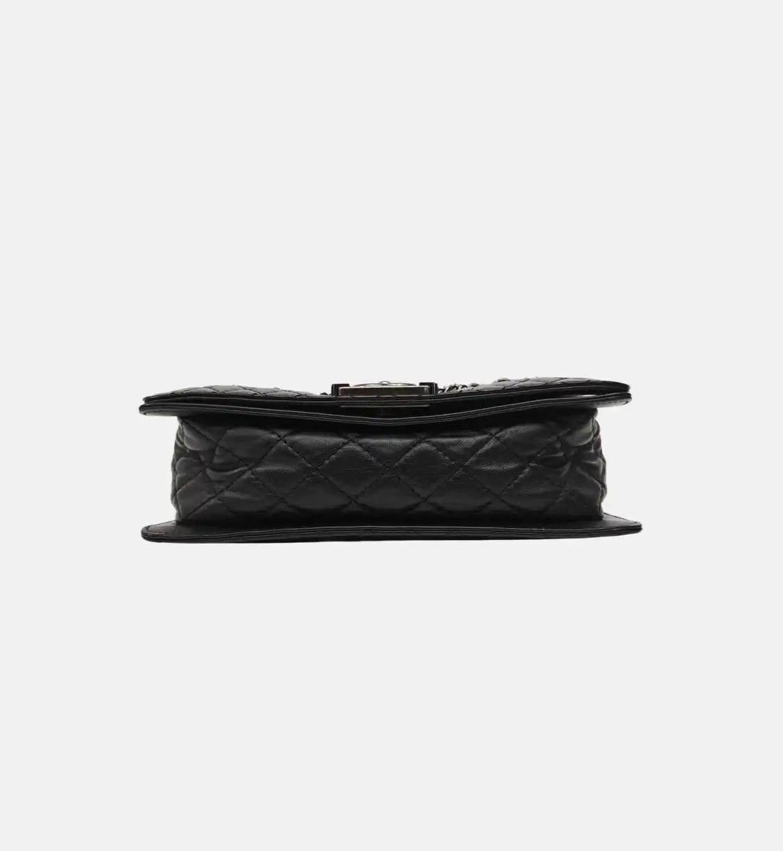 Chanel CHANEL BOY CHANEL Medium black cowhide leather shoulder bag crossbody bag silver Size ONE SIZE - 6 Thumbnail