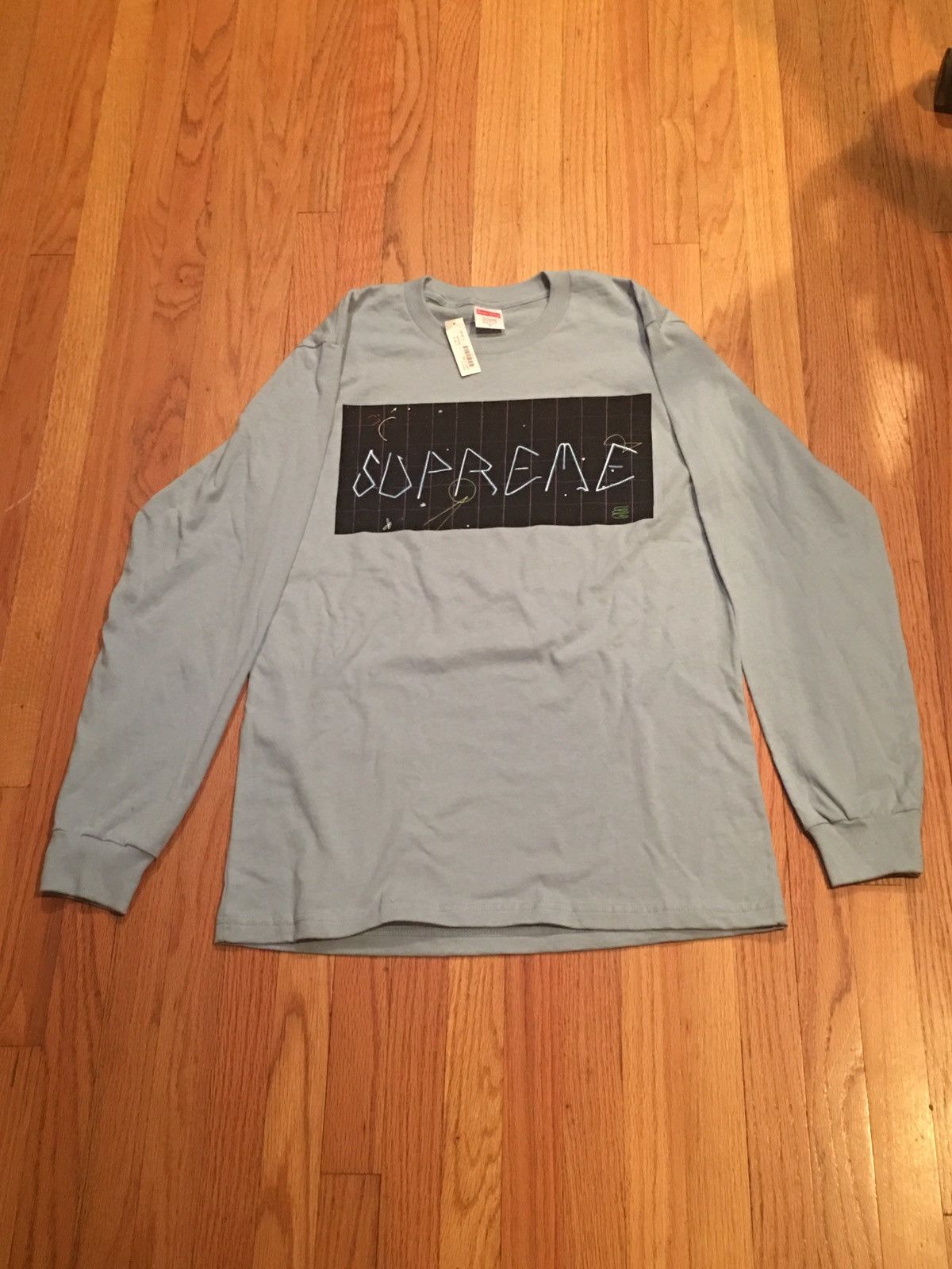 Supreme Supreme Blade Grid L/s Tee Light Blue Medium | Grailed