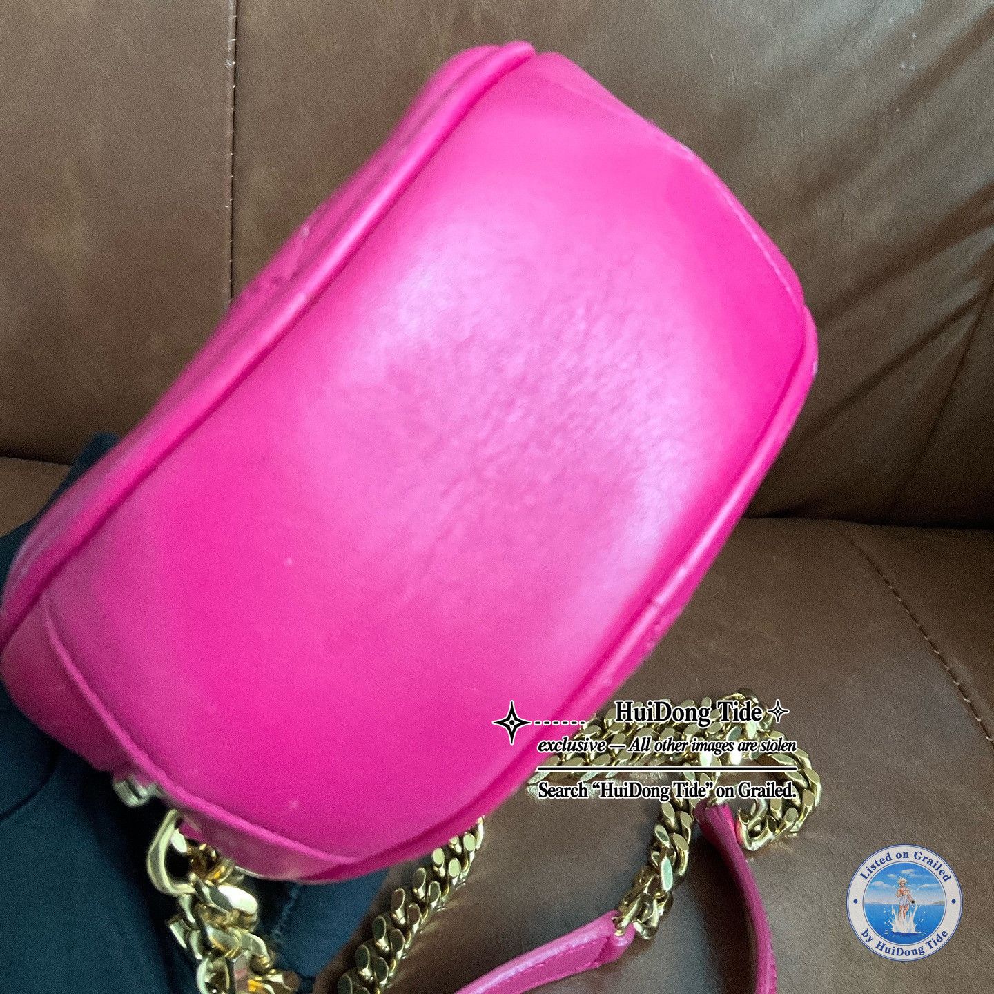 Saint Laurent Paris Saint Laurent Pink Chevron Round Camera Bag Size ONE SIZE - 3 Thumbnail