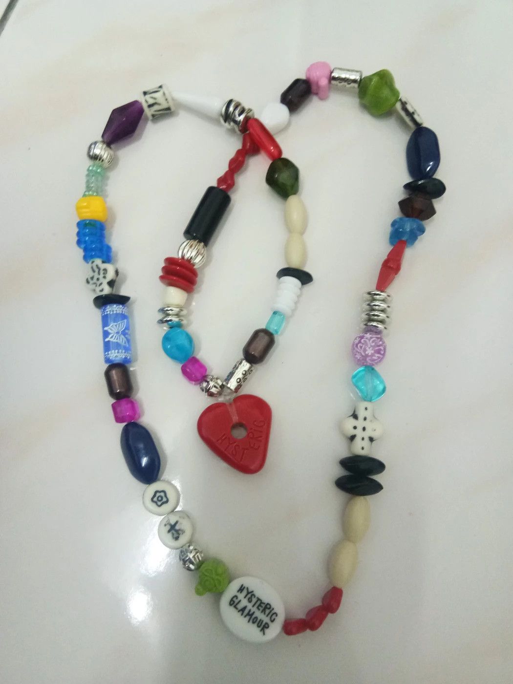 Hysteric Glamour × Japanese Brand Rare Hysteric Glamour beaded heart Necklace Size ONE SIZE - 2 Thumbnail