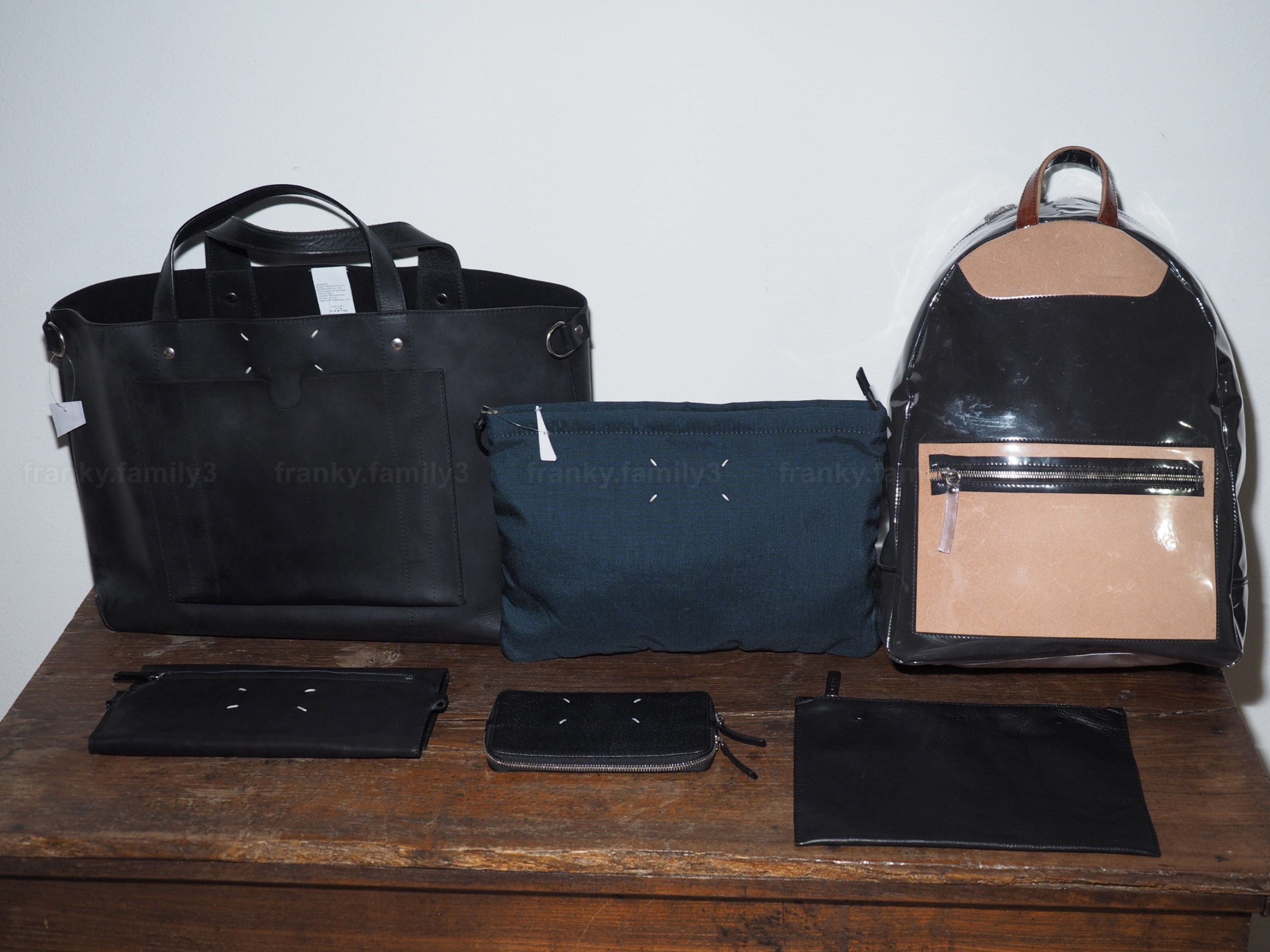 Maison Martin Margiela Bag leather black punch pochette Menswear