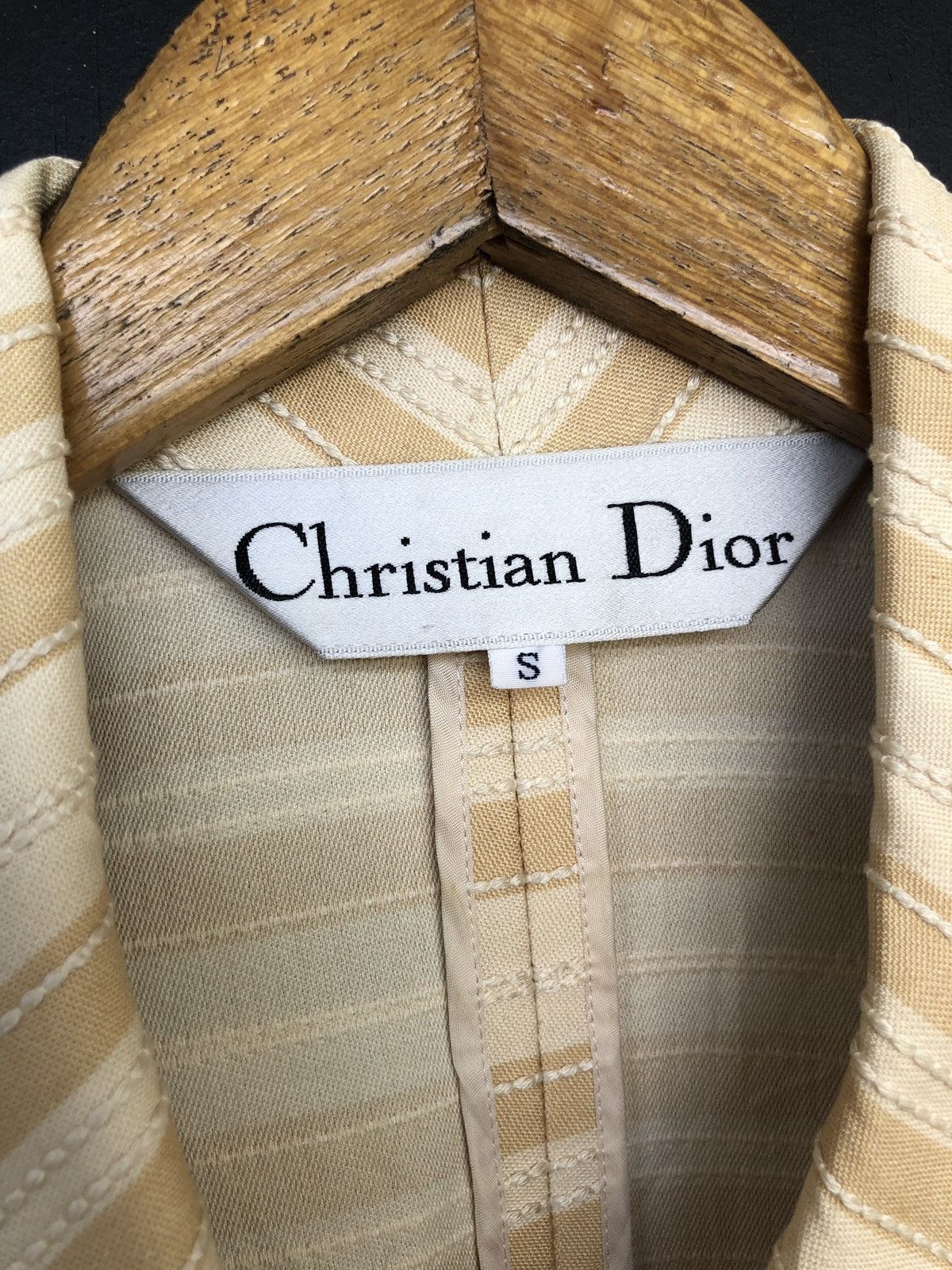 Christian Dior Monsieur Classic Christian Dior Striped Cropped Jacket Size US XS / EU 42 / 0 - 9 Thumbnail