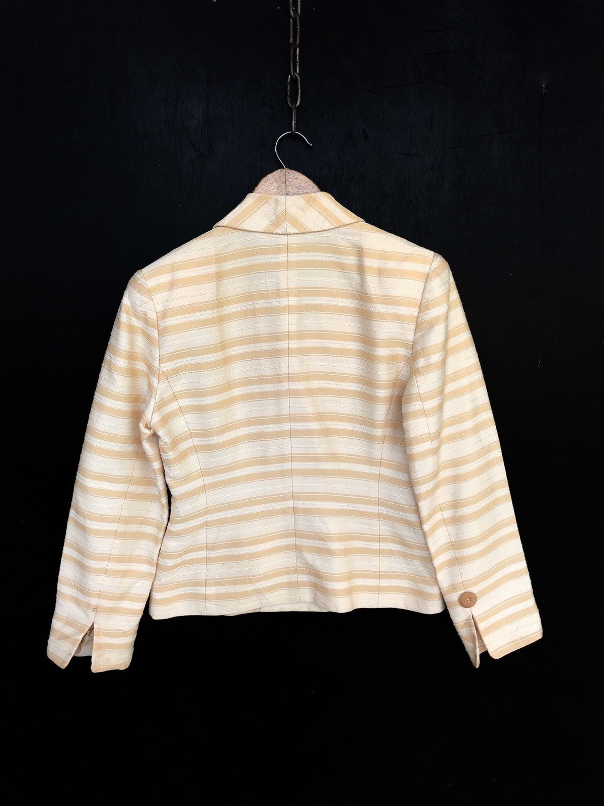Christian Dior Monsieur Classic Christian Dior Striped Cropped Jacket Size US XS / EU 42 / 0 - 6 Thumbnail