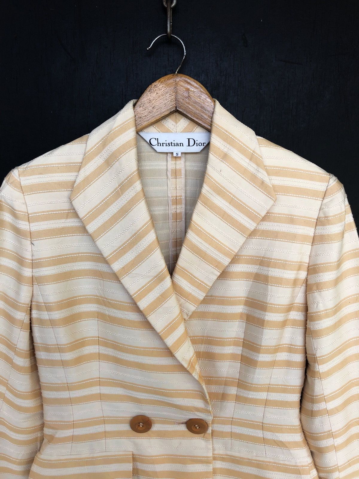 Christian Dior Monsieur Classic Christian Dior Striped Cropped Jacket Size US XS / EU 42 / 0 - 3 Thumbnail