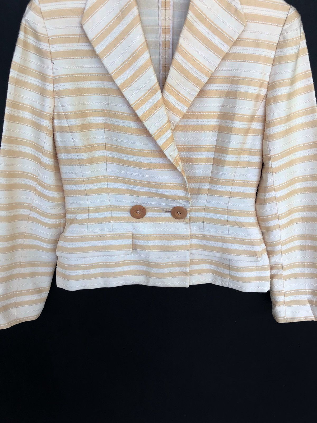 Christian Dior Monsieur Classic Christian Dior Striped Cropped Jacket Size US XS / EU 42 / 0 - 4 Thumbnail