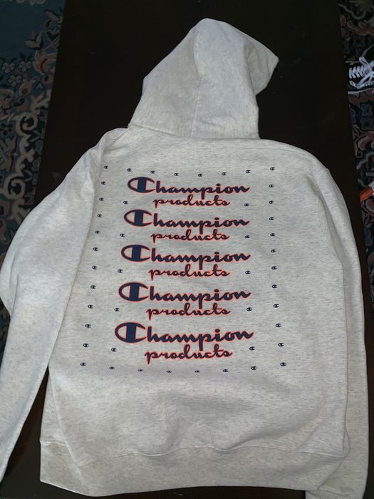 Champion neon sale stacked hoodie