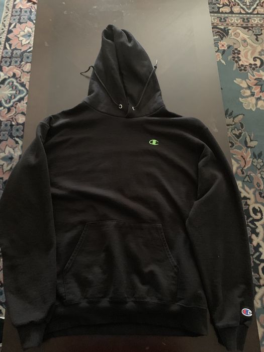 Champion uo exclusive outlet neon stacked hoodie sweatshirt