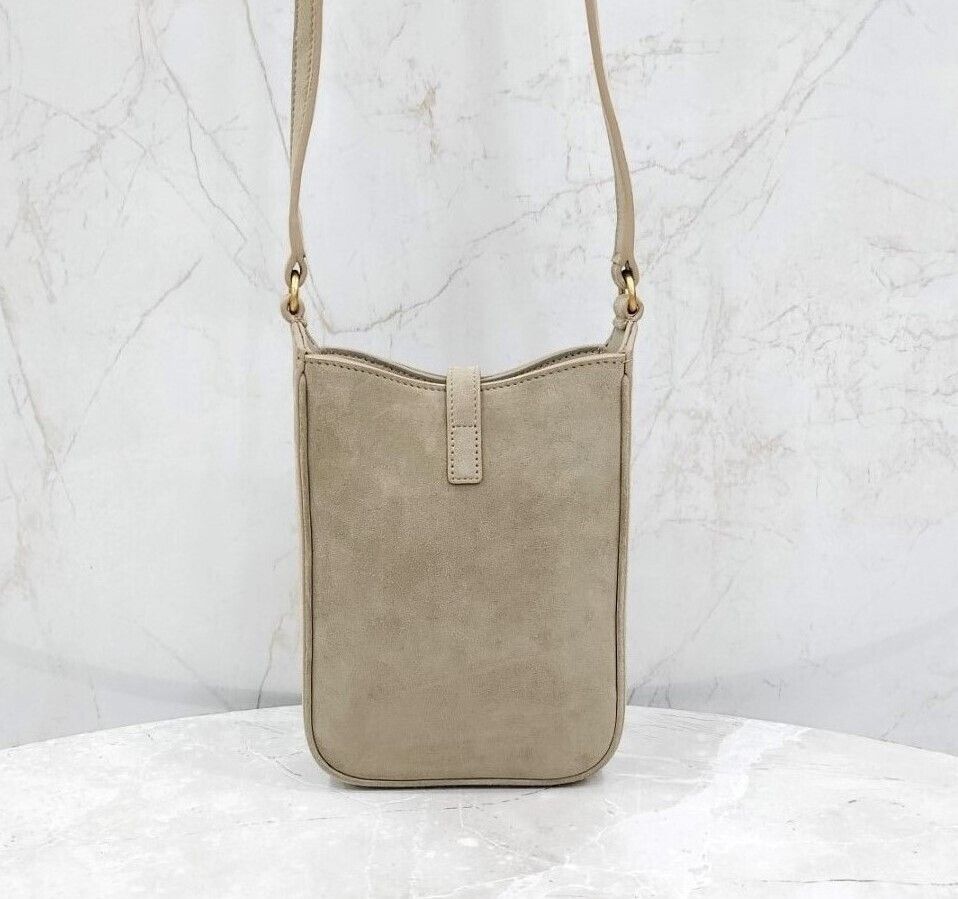 Yves Saint Laurent Vertical Suede Pouch Crossbody Bag Size ONE SIZE - 3 Thumbnail