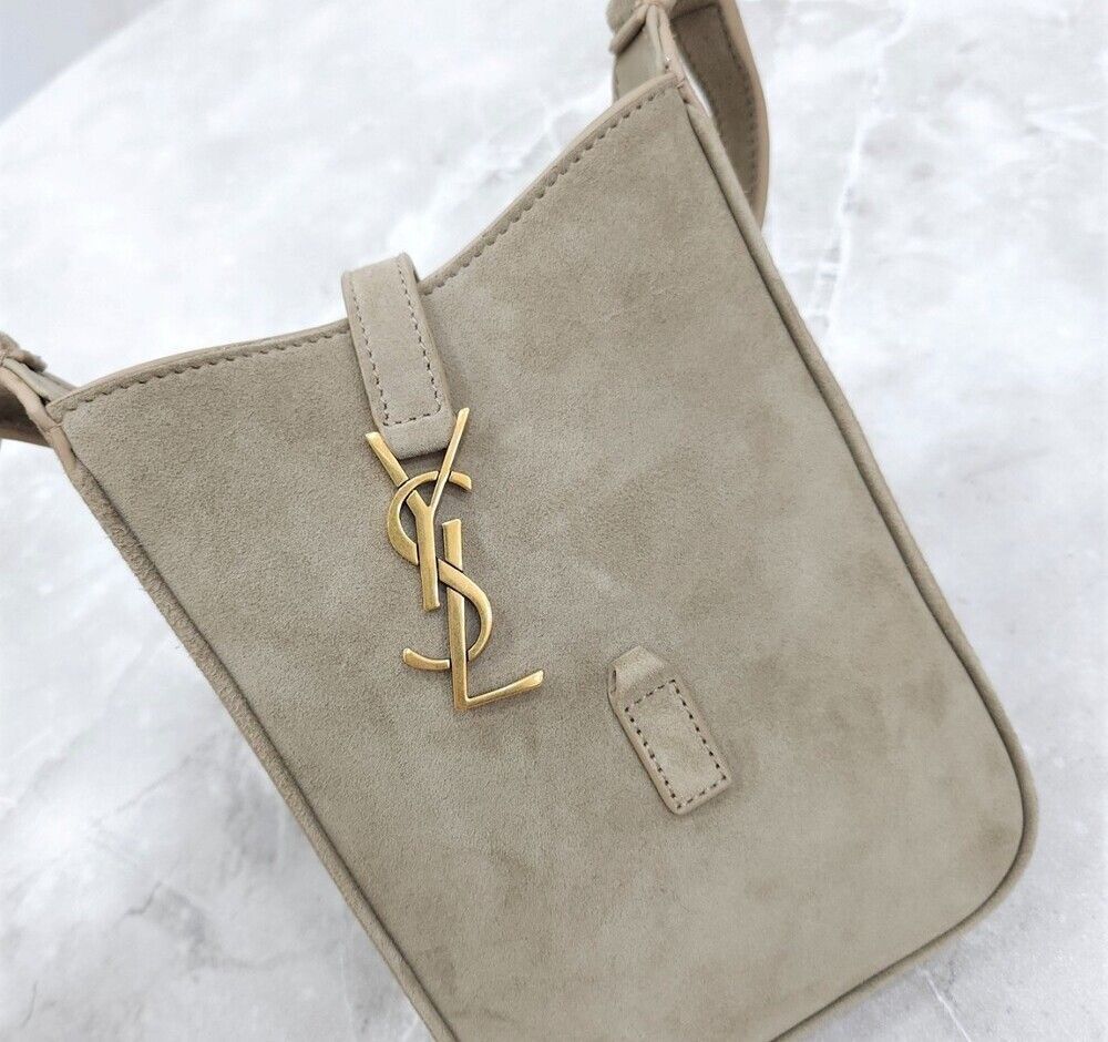 Yves Saint Laurent Vertical Suede Pouch Crossbody Bag Size ONE SIZE - 6 Thumbnail