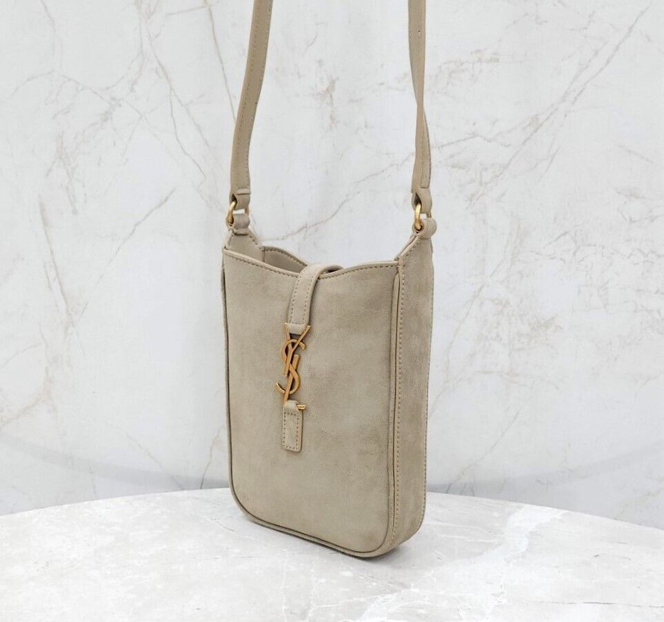 Yves Saint Laurent Vertical Suede Pouch Crossbody Bag Size ONE SIZE - 2 Thumbnail