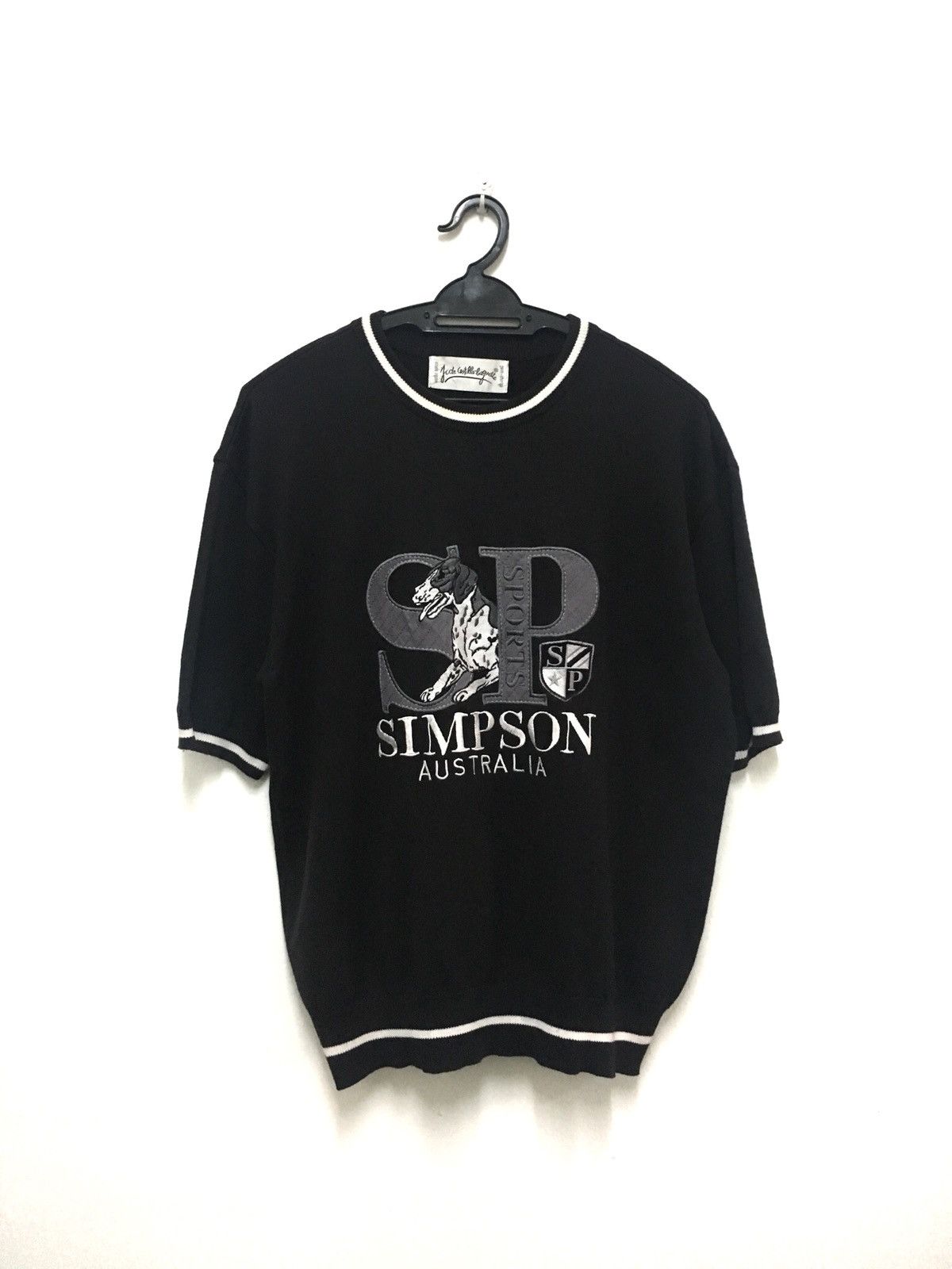 Vintage Simpson Sport Australia Short Sleeve Sweatshirt Embroidery Size US L / EU 52-54 / 3 - 2 Thumbnail