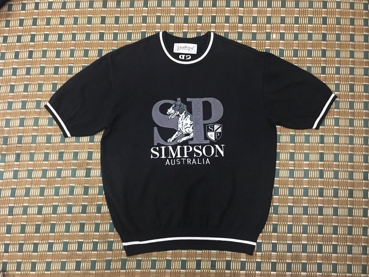 Vintage Simpson Sport Australia Short Sleeve Sweatshirt Embroidery Size US L / EU 52-54 / 3 - 1 Thumbnail