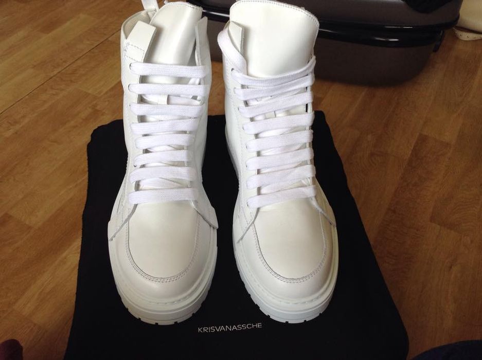 Kris Van Assche Zip Calfskin Leather Sneakers Size US 8.5 / EU 41-42 - 2 Preview