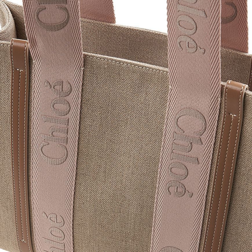 Chloe Linen Woody Tote Bag Size ONE SIZE - 6 Thumbnail