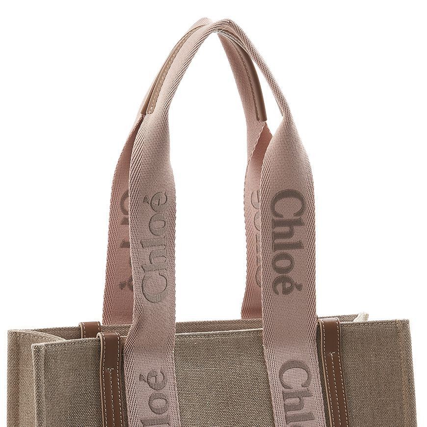 Chloe Linen Woody Tote Bag Size ONE SIZE - 7 Thumbnail