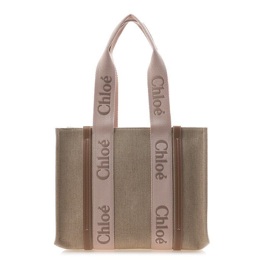 Chloe Linen Woody Tote Bag Size ONE SIZE - 3 Thumbnail