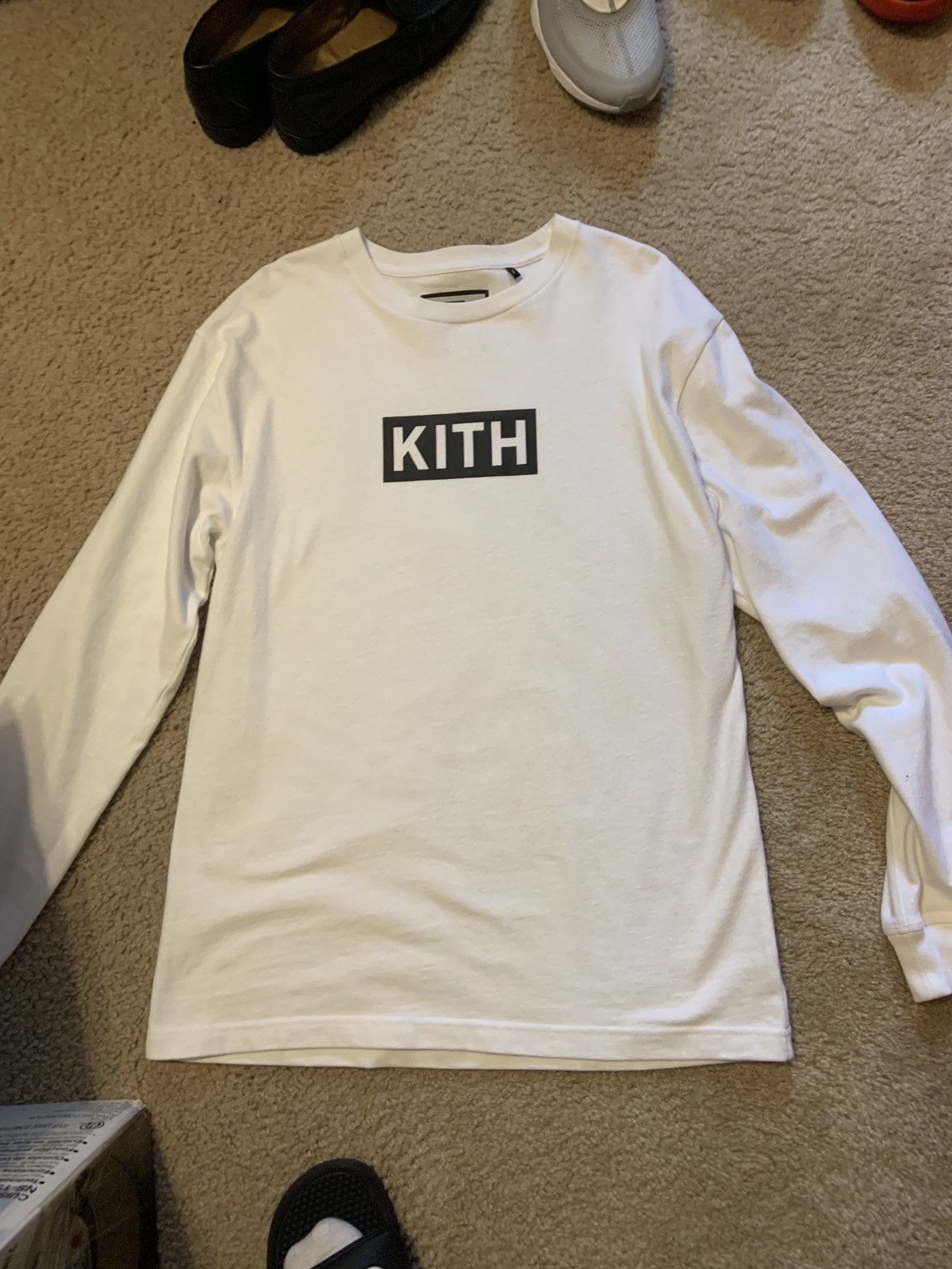 【未使用品】KITH Long Sleeve LAX Tee ホワイト Mサイズ M KITH Los Angeles box Long Sleeve Tee