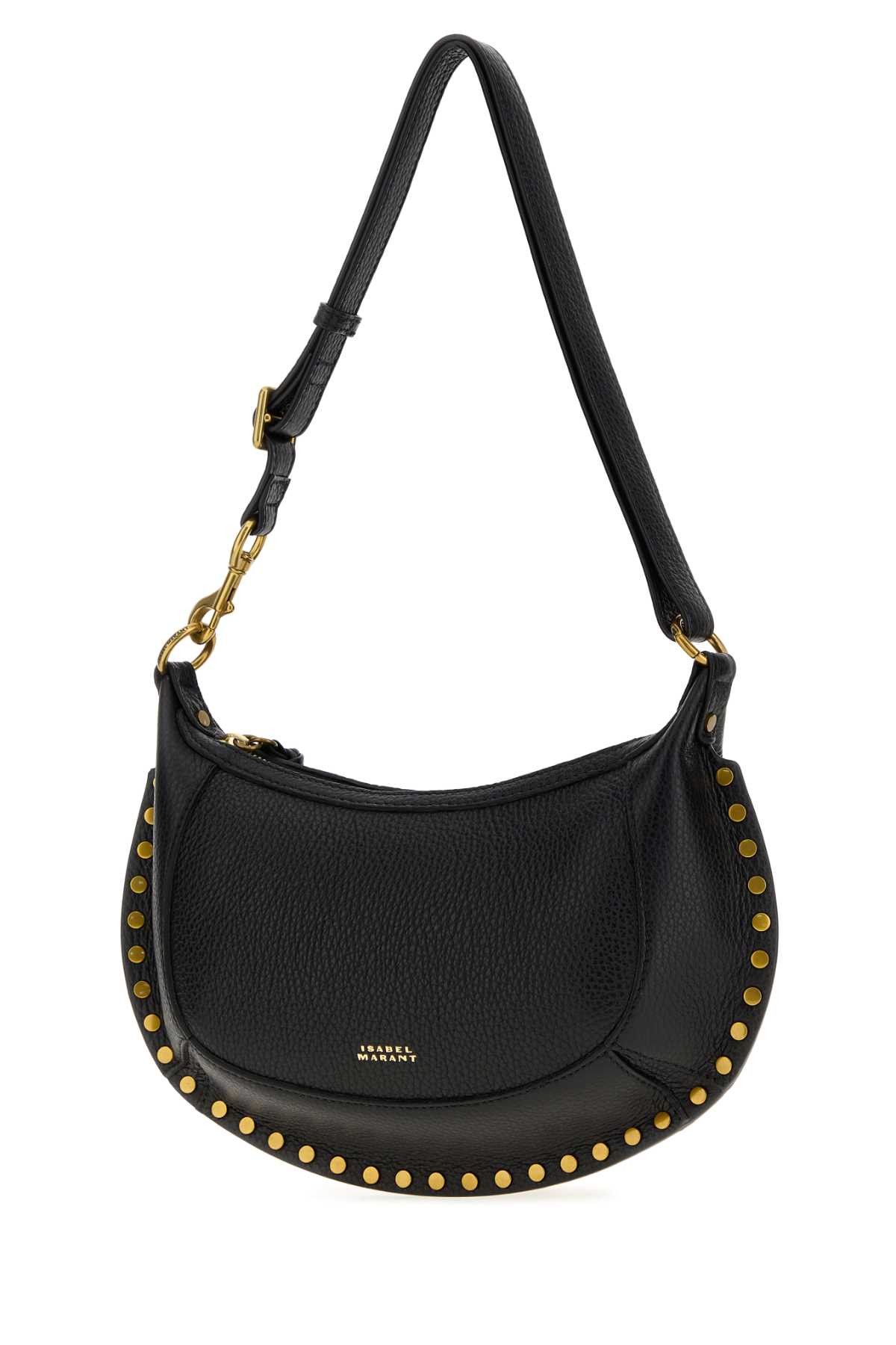 Isabel Marant Black Leather Oskan Moon Crossbody Bag Size ONE SIZE - 2 Thumbnail