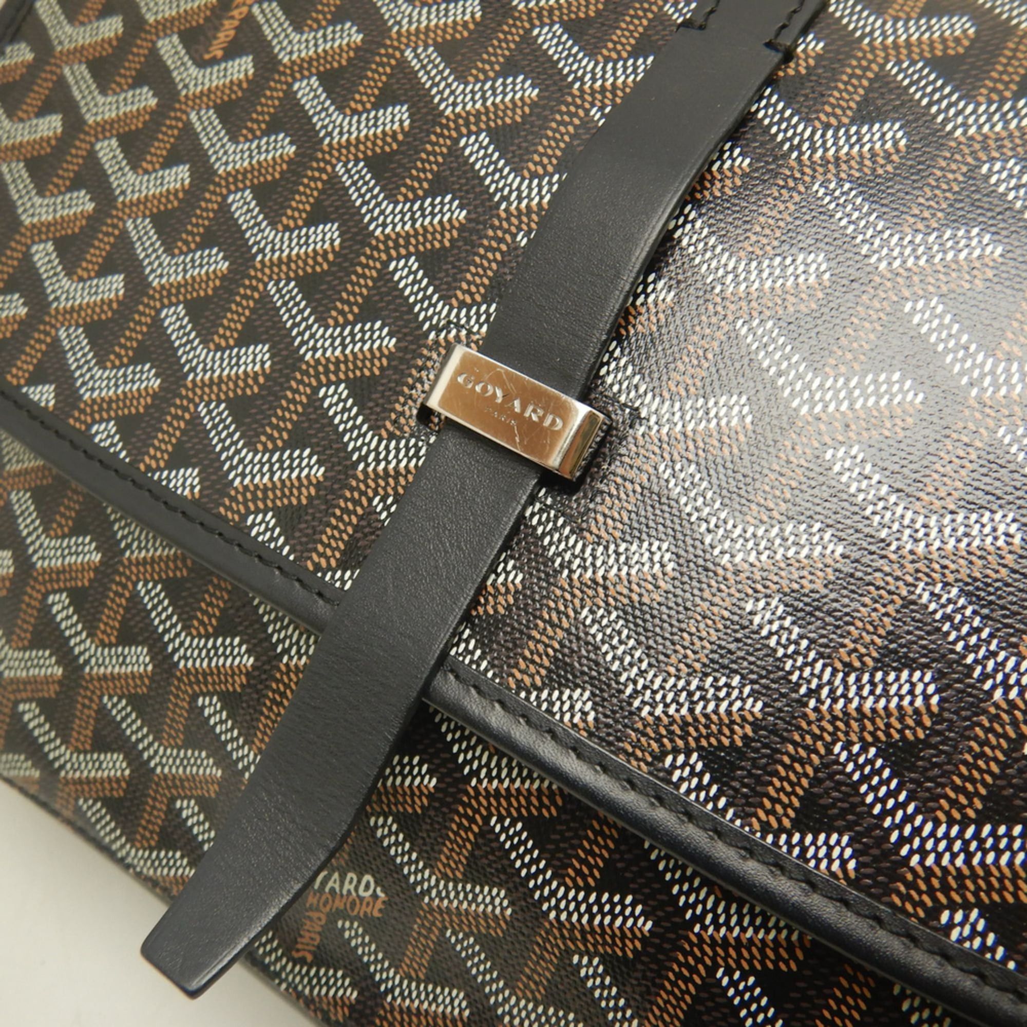 Goyard GOYARD Belvedere MM BELVE3MMLTY01CG01P Shoulder Bag, Goyardine Canvas, Black, Women's, 254158 Size ONE SIZE - 10 Thumbnail