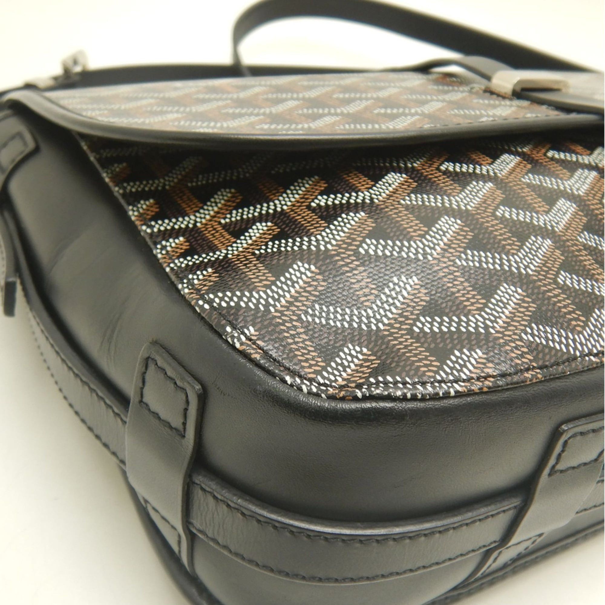 Goyard GOYARD Belvedere MM BELVE3MMLTY01CG01P Shoulder Bag, Goyardine Canvas, Black, Women's, 254158 Size ONE SIZE - 14 Thumbnail