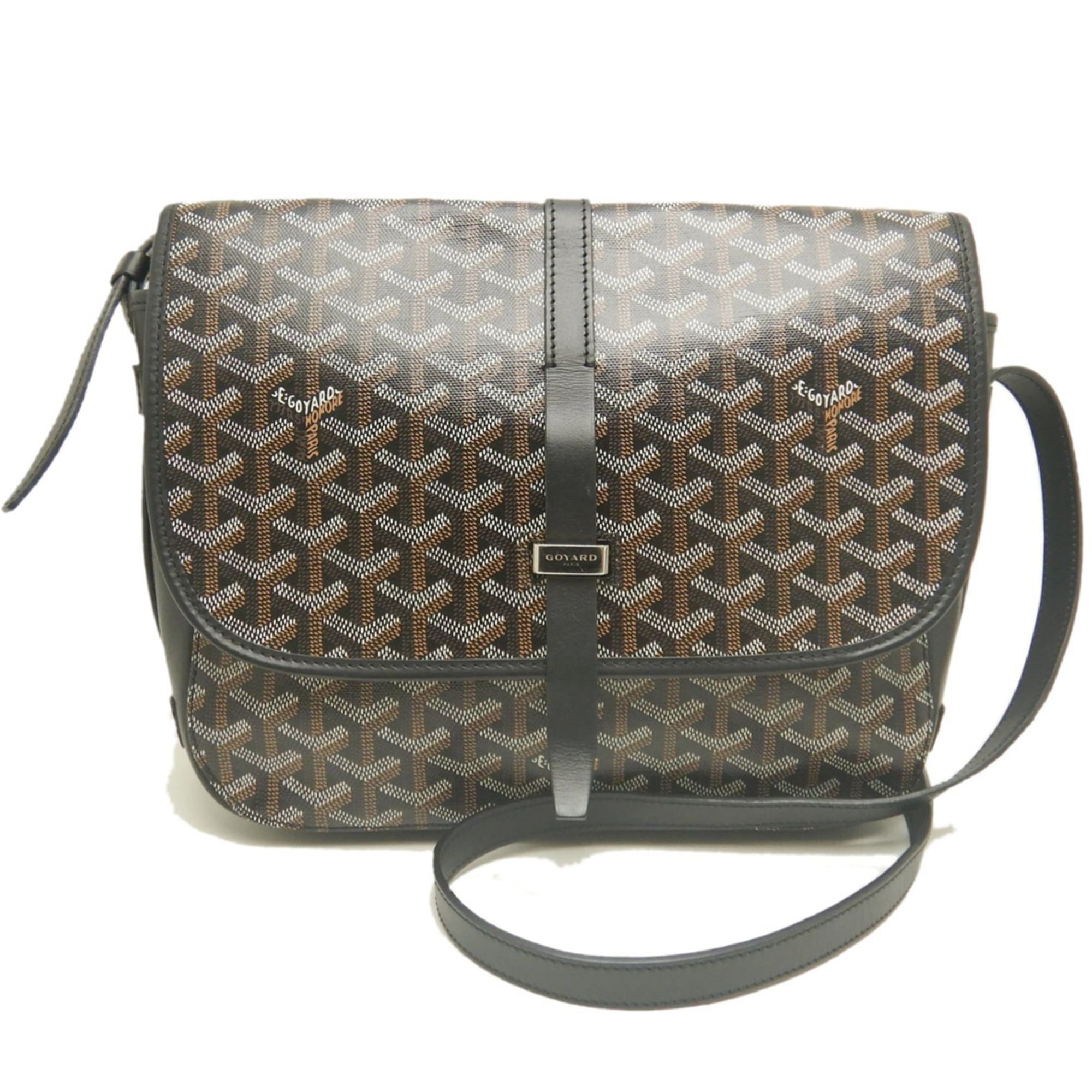 Goyard GOYARD Belvedere MM BELVE3MMLTY01CG01P Shoulder Bag, Goyardine Canvas, Black, Women's, 254158 Size ONE SIZE - 2 Thumbnail