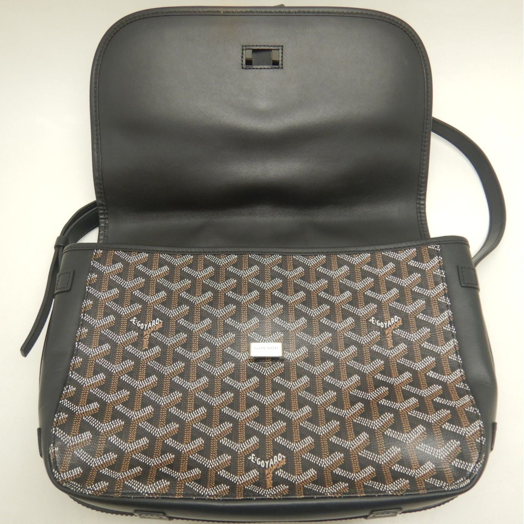 Goyard GOYARD Belvedere MM BELVE3MMLTY01CG01P Shoulder Bag, Goyardine Canvas, Black, Women's, 254158 Size ONE SIZE - 4 Thumbnail