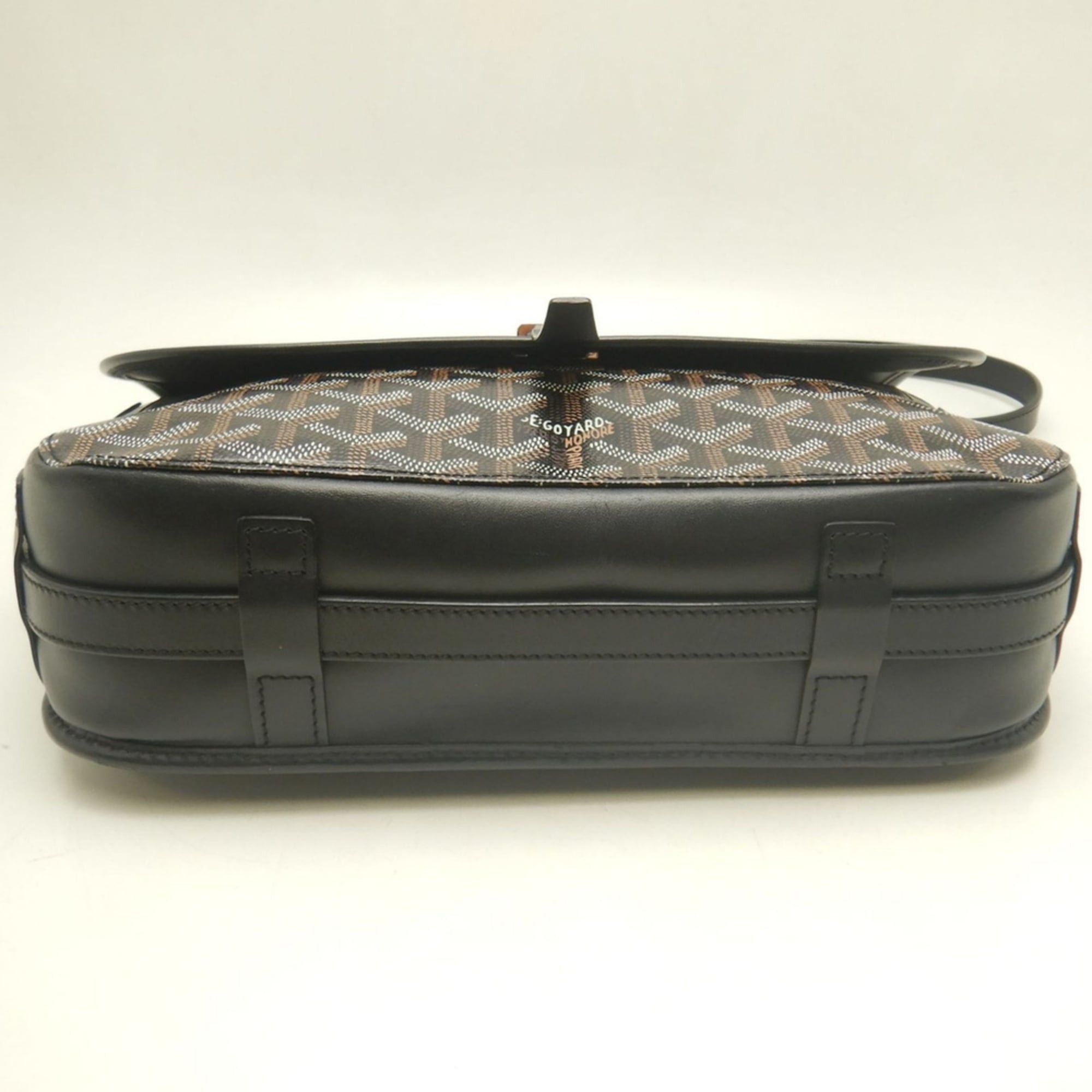 Goyard GOYARD Belvedere MM BELVE3MMLTY01CG01P Shoulder Bag, Goyardine Canvas, Black, Women's, 254158 Size ONE SIZE - 7 Thumbnail