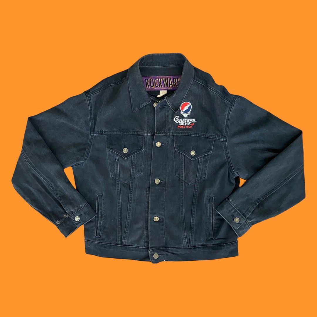 Grateful Dead Vintage Brockum Rockware Grateful Dead black denim jacket