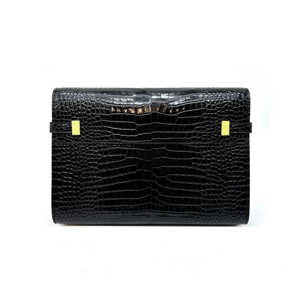 Yves Saint Laurent Manhattan Crocodile Embossed Shoulder Bag Size ONE SIZE - 7 Thumbnail