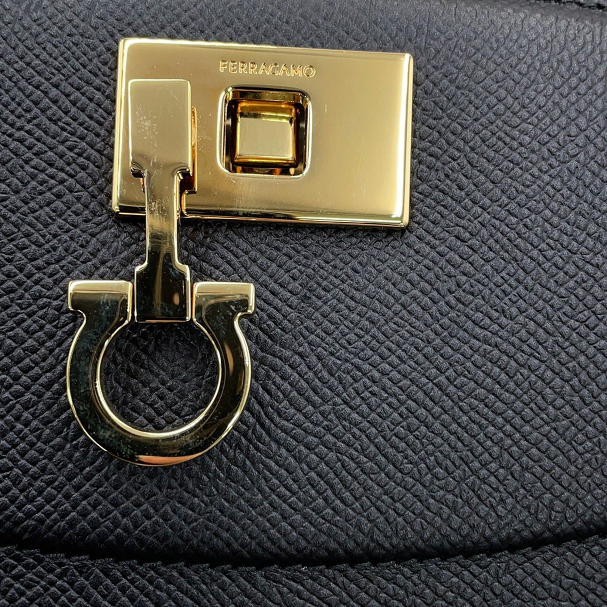 Salvatore Ferragamo Salvatore Ferragamo handbag New Studio Box S 21A210 2-way black for women Size ONE SIZE - 7 Thumbnail