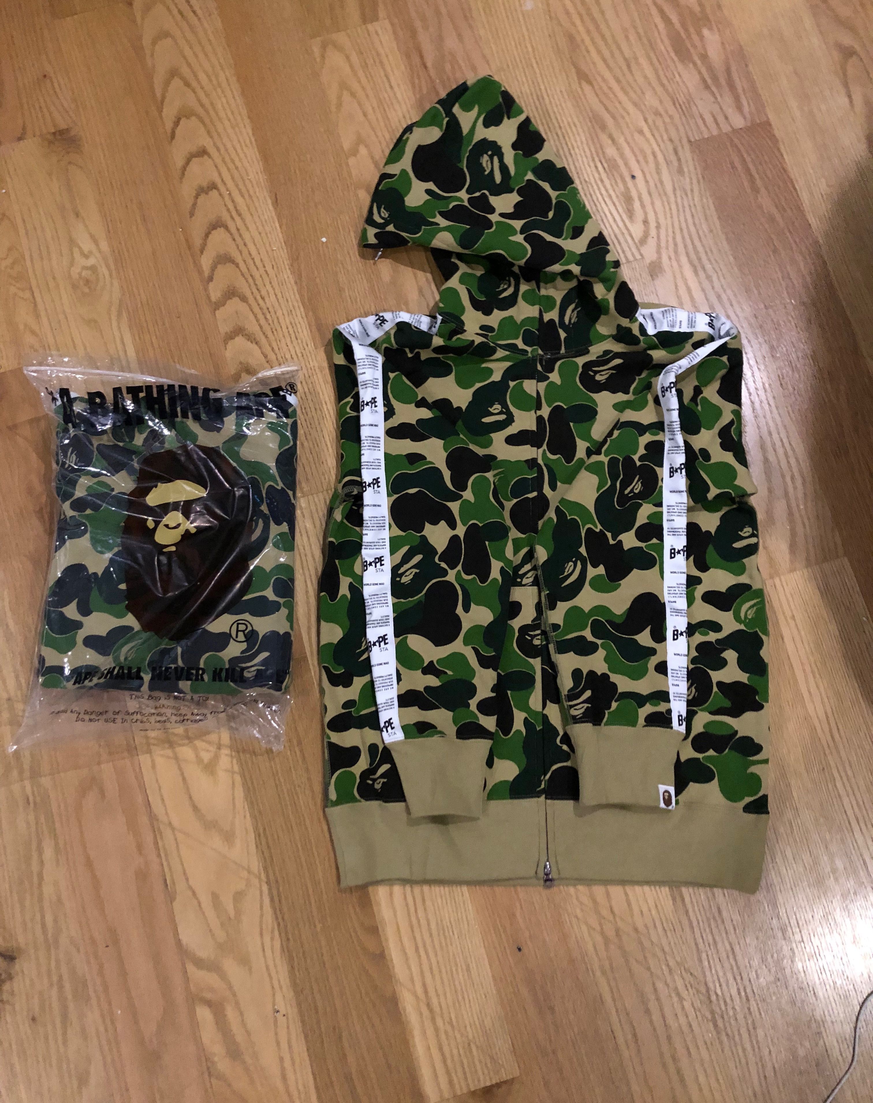 Bape ABC Camo Bape Sta tape full zip hoodie