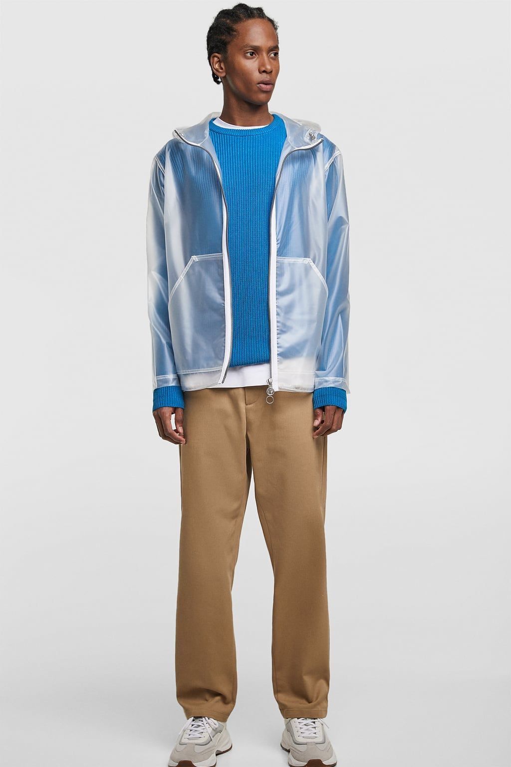 Transparent raincoat cheap zara