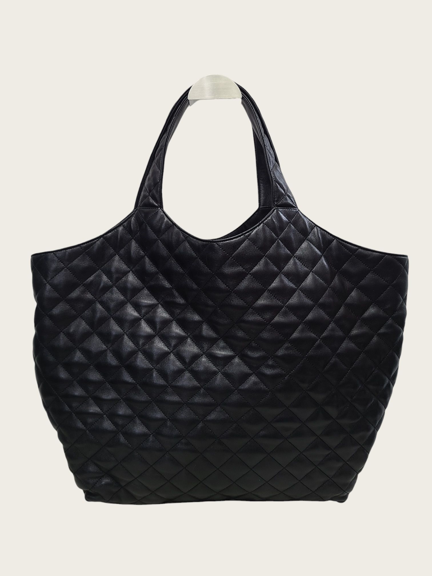 Yves Saint Laurent Black Lambskin Gold-Tone Eye Care Maxi Shopper Bag Size ONE SIZE - 5 Thumbnail