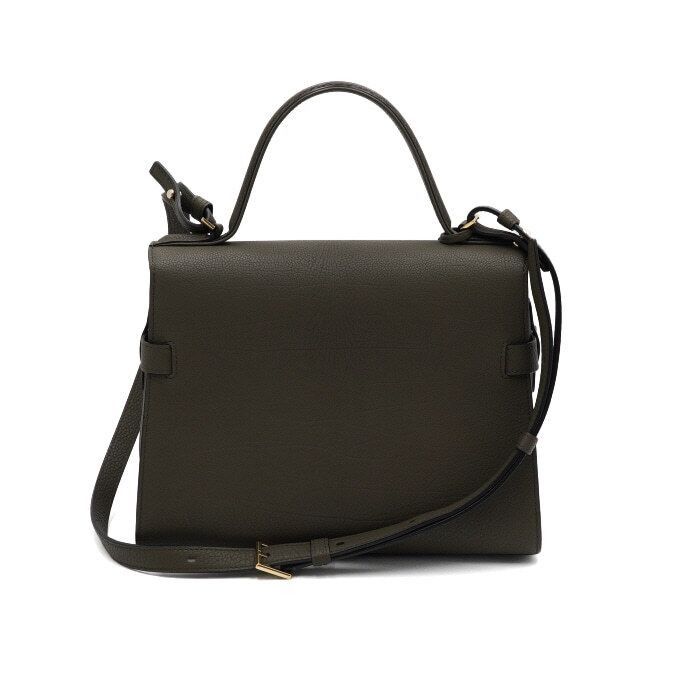 Delvaux Tempête MM Tote Bag in Khaki Crispy Calf Size ONE SIZE - 4 Thumbnail