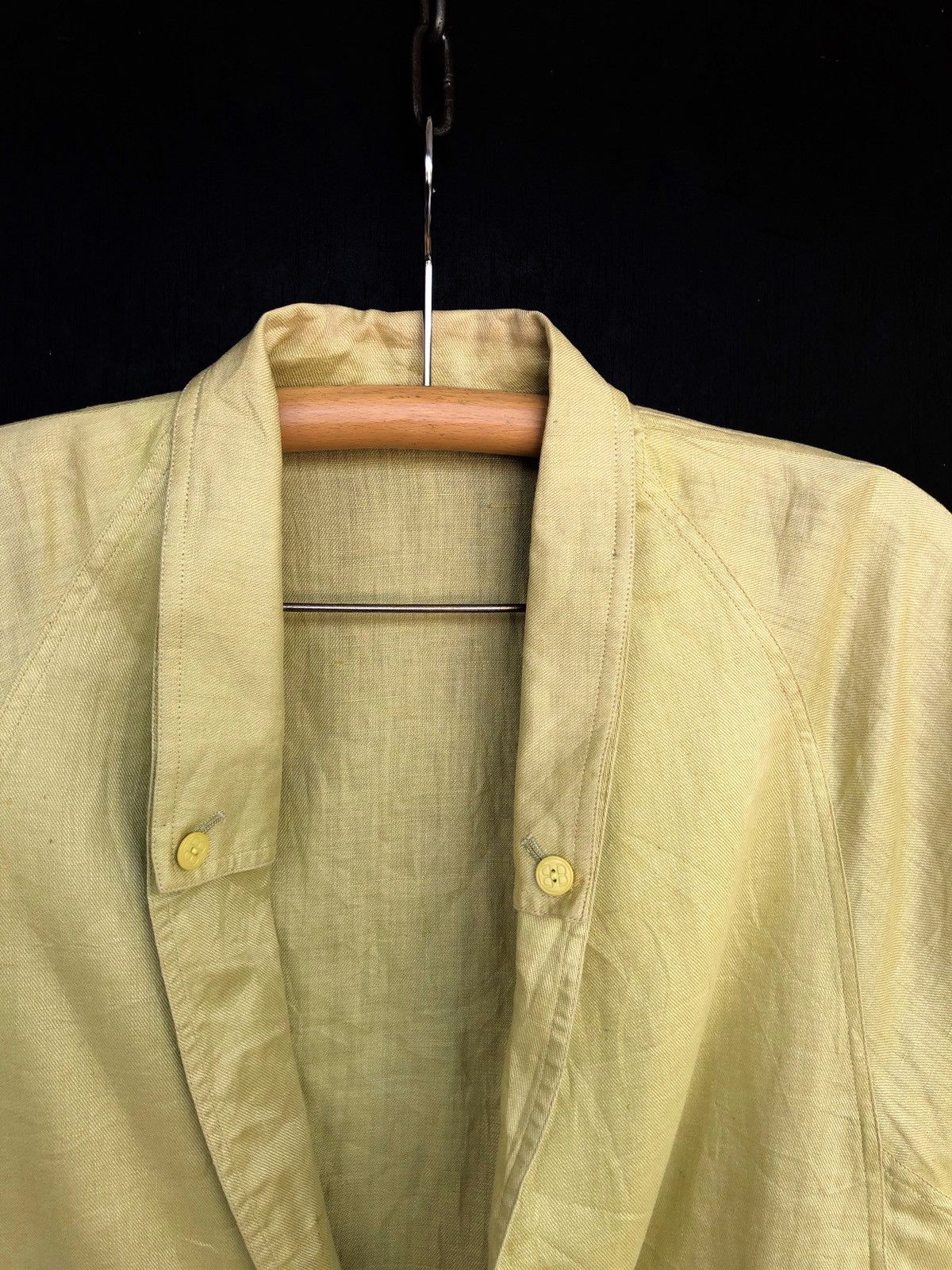 Balenciaga Classic Balenciaga Lime Green Linen Oversized Bomber Jacket Size US L / EU 52-54 / 3 - 4 Thumbnail